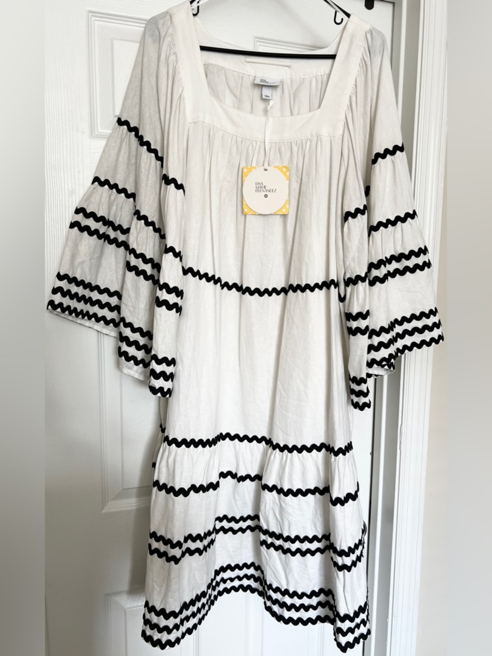 Lisa Marie Fernandez White Gathered Dress - Sz L